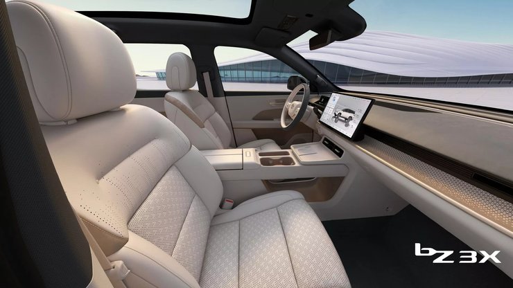 Салон Toyota bZ3X, Toyota bZ, электромобили Toyota, электромобиль Toyota, электромобиль Toyota, кроссовер Toyota