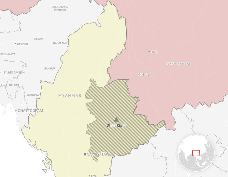 Взрыв в Китае, карта