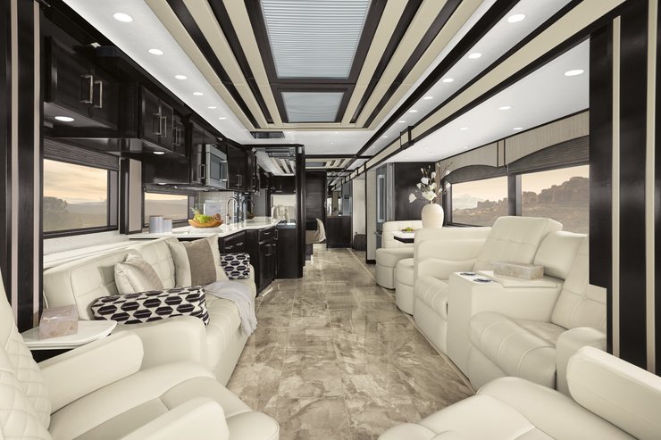 дом на колесах салон, Newmar Essex, дом на колесах, автодом Newmar, автодом Newmar