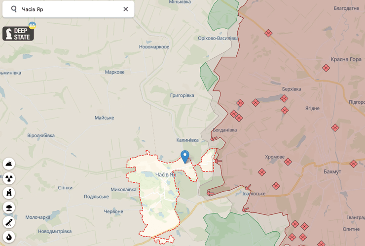 Часов Яр: карта