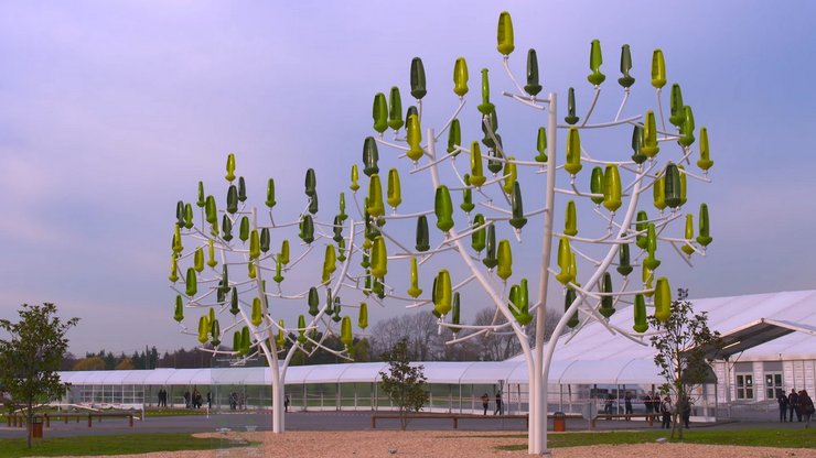 ветрогенерация, солнечные панели, технология Aeroleaf, New World Wind