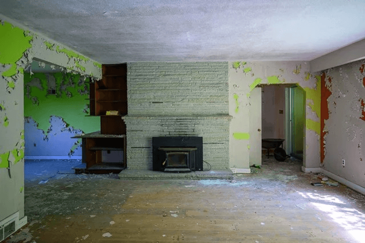 Гостиная и камин