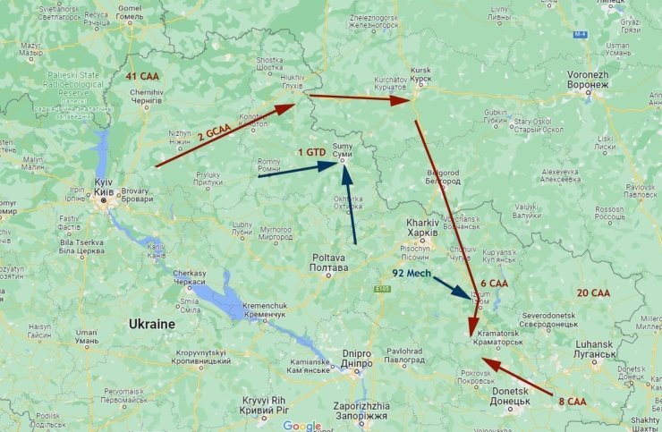 бої за ізюм, карта боїв в Україні