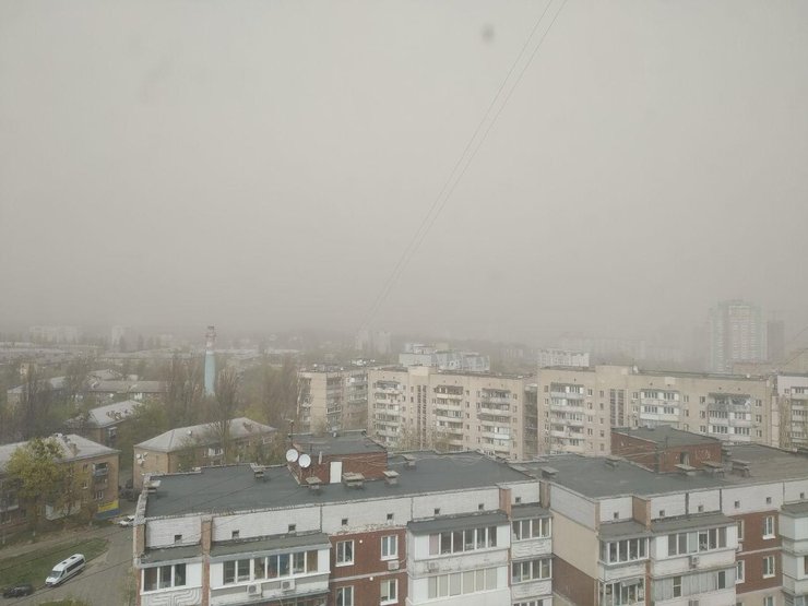 киев, пылевая буря