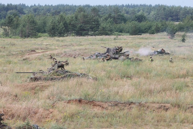 учения бойцов всу