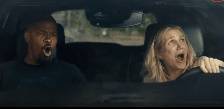 Кэмерон Диас и Джейми Фокс в фильме "Снова в действии"