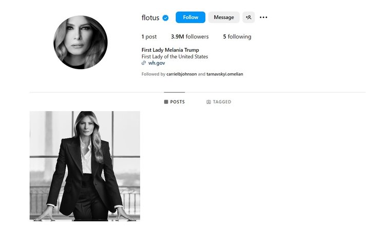 Мелания Трамп аккаунт инстаграм