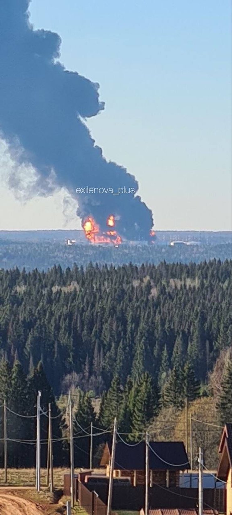 Пожар неподалеку от Перми