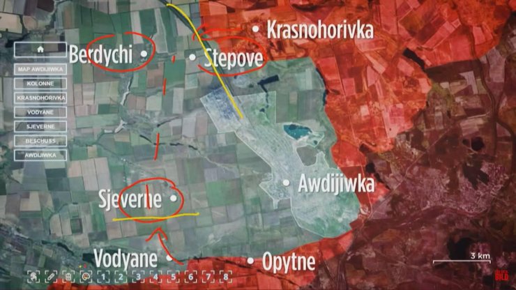 Степное, Бердичи, Северное, армия РФ, карта, Авдеевка