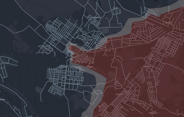 Торецк карта, Торецк