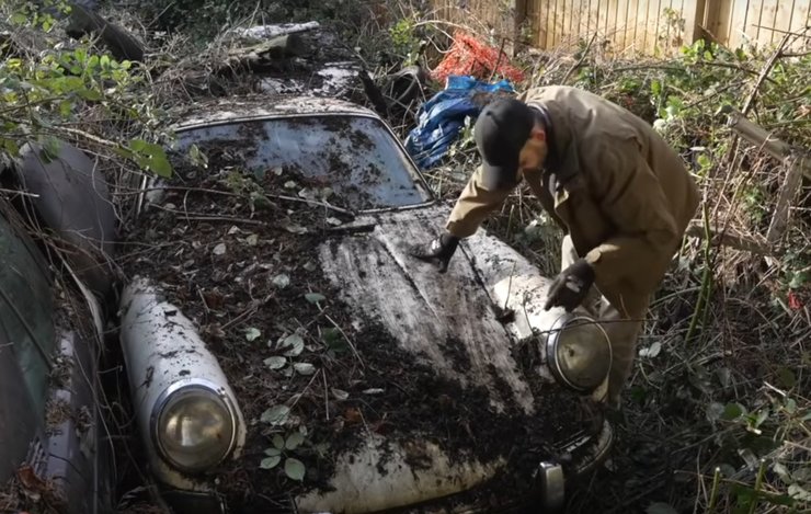 Заброшенные автомобили, ретро-авто, коллекция авто, Porsche 912, Fiat 124 Spider, Lancia Delta