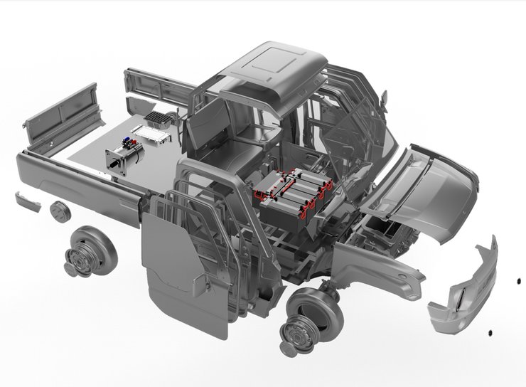 электромобиль ЛуАЗ, новый ЛуАЗ, пикап ЛуАЗ, украинский электромобиль, электрокар ЛуАЗ