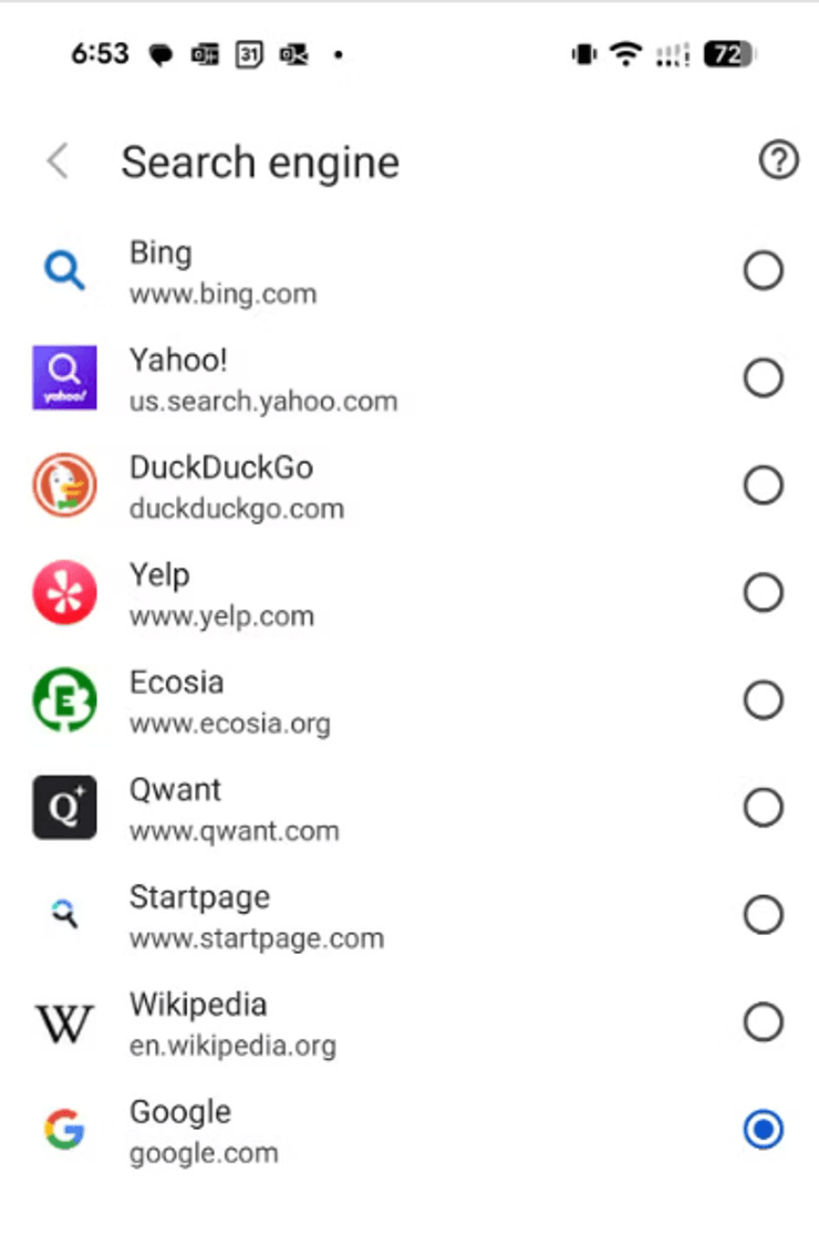 браузер для Android