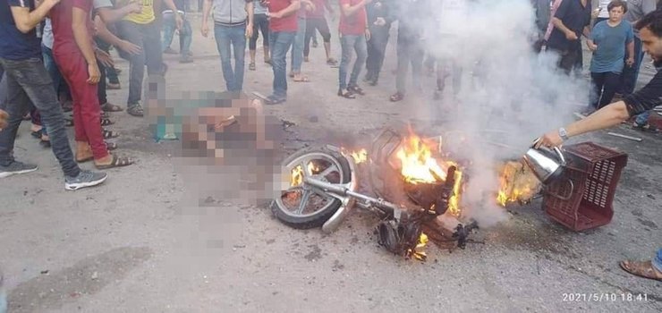 боевик, израиль, палестина, мотоцикл, убит, фото