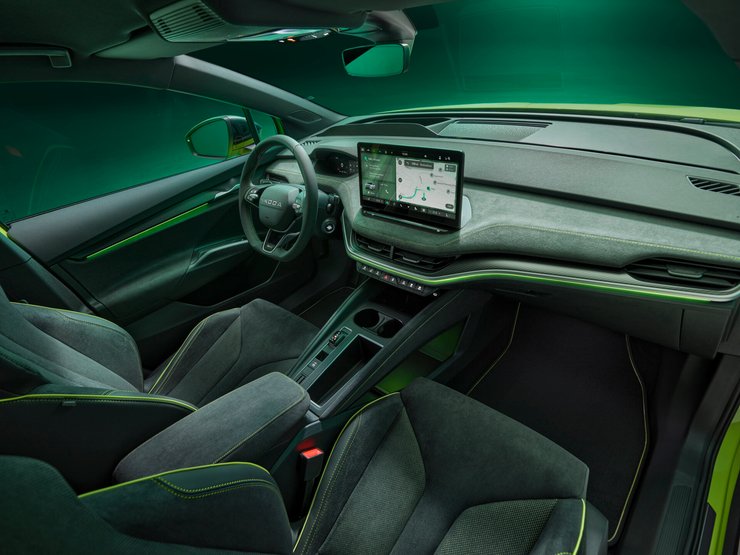 салон шкода элрок, Skoda Elroq, Skoda Elroq RS, новый Skoda Elroq, кроссовер Skoda, электромобиль Skoda, электромобиль Skoda