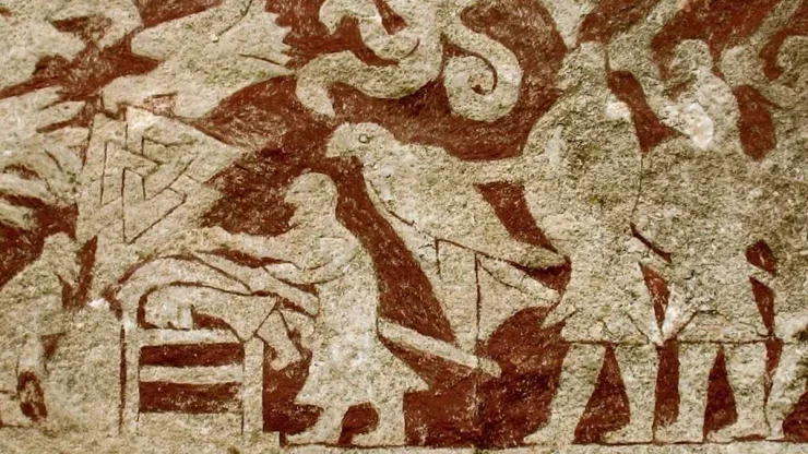 казнь викинги рельеф изображения резьбы