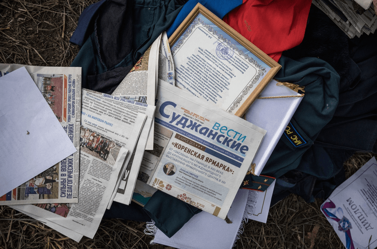 Экспонаты в музее войны