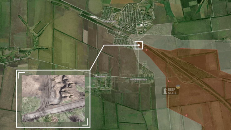 Ситуація біля Очеретино, карта