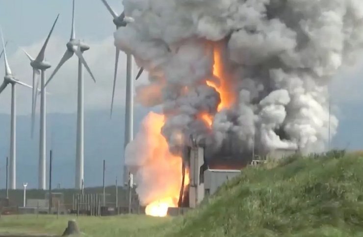 взрыв, ракета, Япония