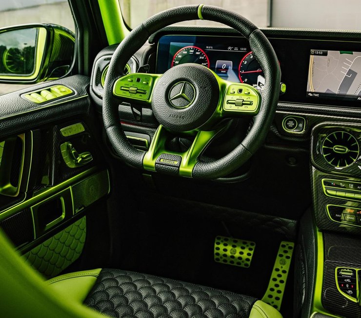 Салон Гелендвагена Брабус, Mercedes G-Class, Brabus P900, тюнинг Гелендвагена, пикап Mercedes