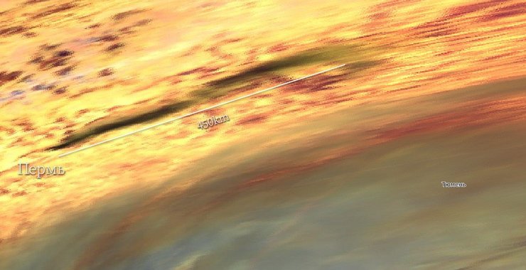 спутниковые данные о столбе дыма над Пермью после ударов 29-30 апреля