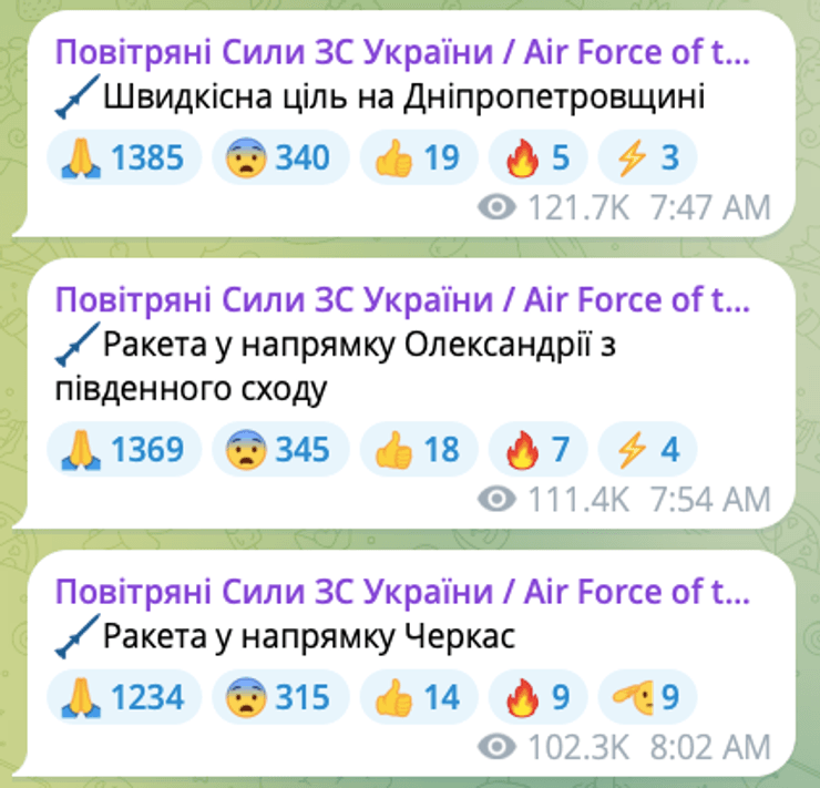 обстреле Украины 19 октября, воздушные силы, обстрел