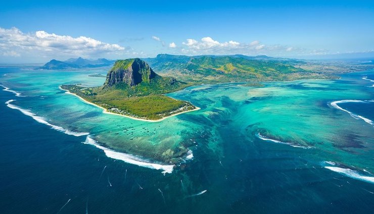 подводный водопад маврикий