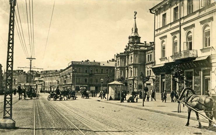 Хрещатик, Дворянське зібрання в Києві, ретро фото, історія Києва, старий Київ