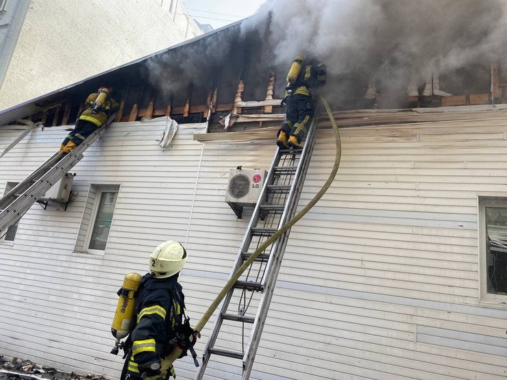 пожар, киев, саксаганского, ресторан, бар