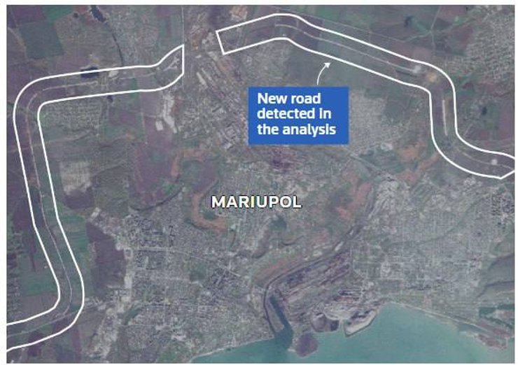 дорога поблизу маріуполя мапа