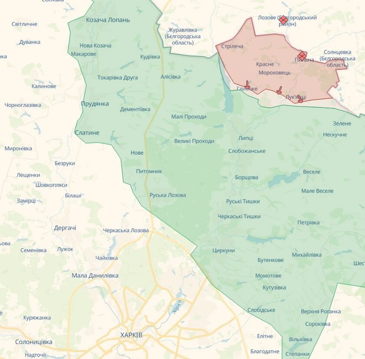 наступление России, наступление на Волчанск, волчанское направление, харьковское направление, сумское направление, боевые действия на харьковщине