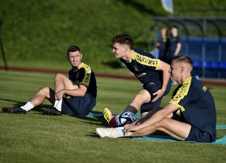 Тренировка сборной Украины