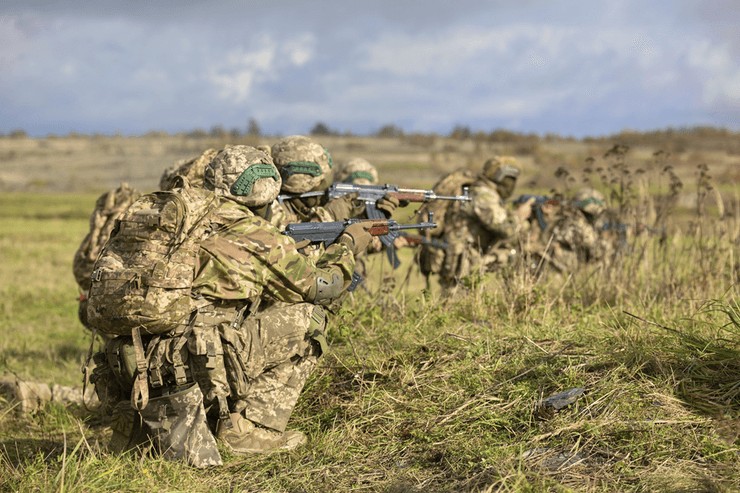 Підготовка бійців ЗСУ на танковому полігоні Лібава
