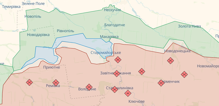 Донецька область, контрнаступ України, контрнаступ ЗСУ, просування ЗСУ, карта бойових дій