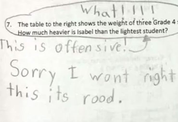 Решение задач по математике, скандал в школе между ученицей и учительницей из-за тестовых заданий, курьезы, фото