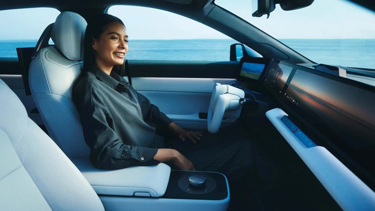 салон sony-honda afeela 1, Sony Afeela 1, Afeela 1, автомобиль Sony, электромобиль Sony, электромобиль Sony