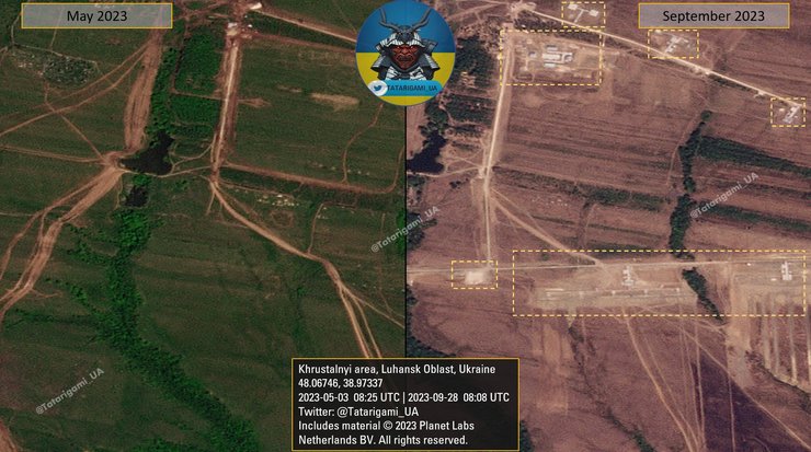 Полігони окупантів станом на травень та вересень