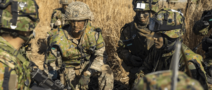 Войска Великобритании, учения японская армия