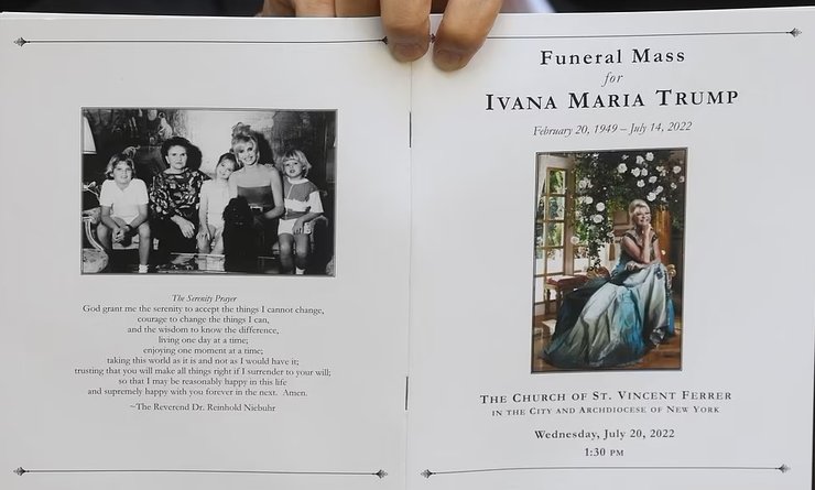 ивана трамп, похороны, ивана трамп похороны, первая жена трампа, дональд трамп, иванка трамп