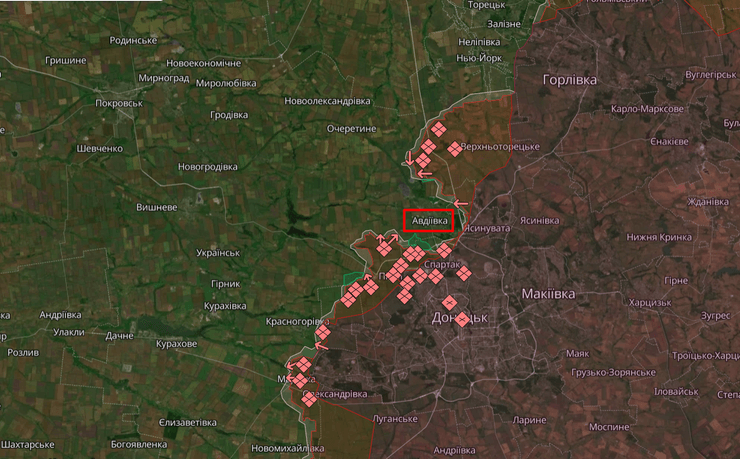 мапа бойових дій в Україні
