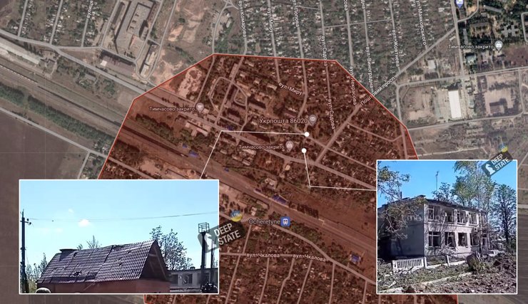 Ситуація в Очеретиному, DeepState про Очеретине, 22 квітня, бої на Донбасі