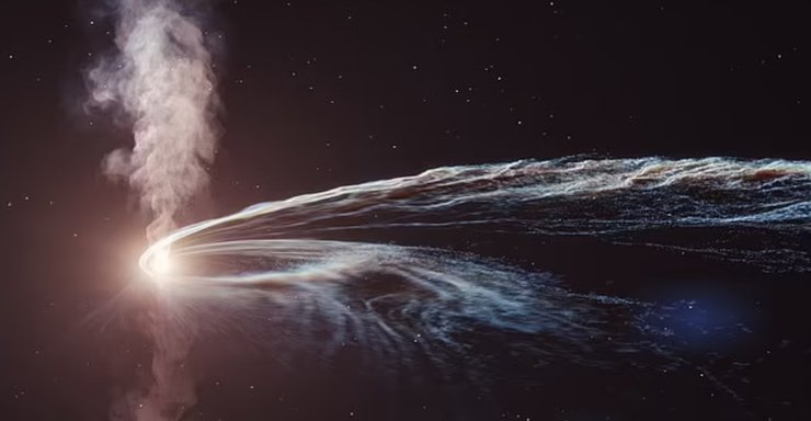 чорна діра поглинає зірку