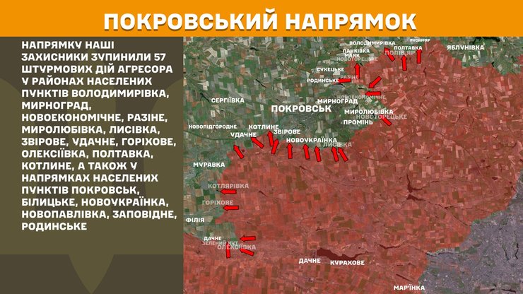 Дані Генштабу ЗСУ про бої на Покровському напрямку