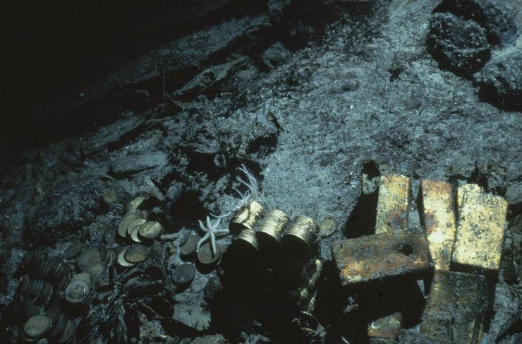 затонувший корабль, клад, затонувший корабль, подводные клады, подводная археология, клады на дне моря