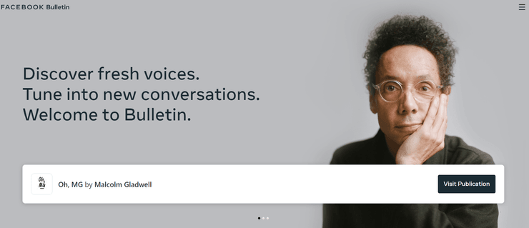 Платформа Bulletin, скріншот