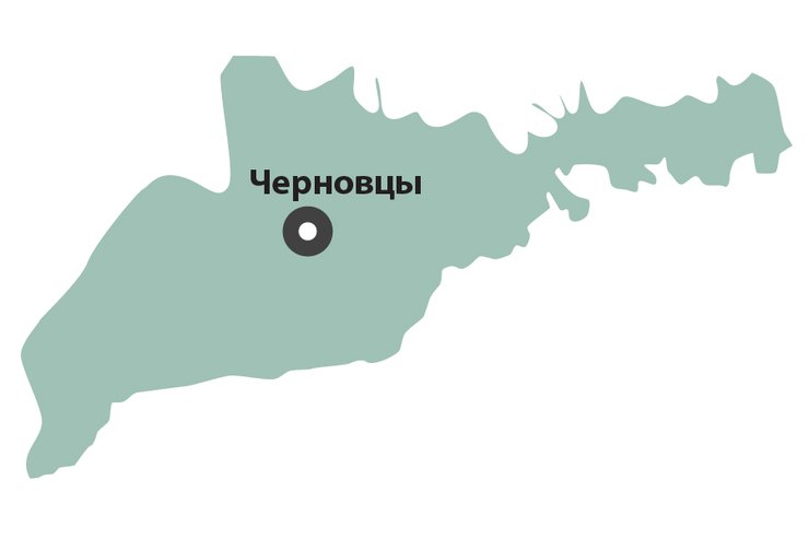 Чернівецька область в рейтингу екологічного стану, карта