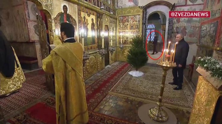 Путін на церковній службі