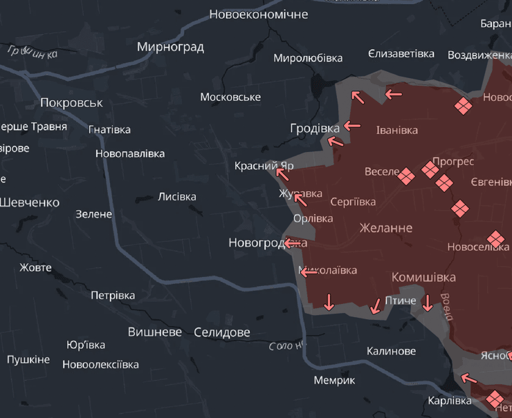 Карта боевых действий