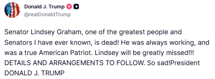 Дональд Трамп о Линдси Грэм