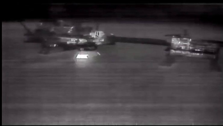 Платформа им. Грайфера в Каспийском море во время удара СБУ